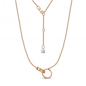 Золотое колье КЮЗ Del'ta с фианитом D0704997 фото