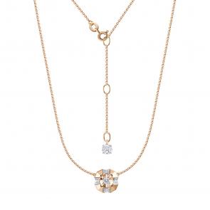 Золотое колье КЮЗ Del'ta с фианитом D0707353 фото