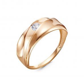 Золотое кольцо КЮЗ Del'ta с фианитом D1101123 фото