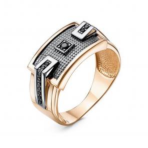 Золотое кольцо КЮЗ Del'ta с фианитом D1102398 фото