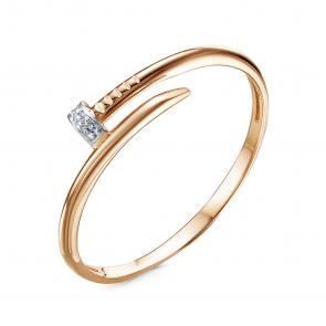 Золотое кольцо КЮЗ Del'ta с фианитом D1103846 фото