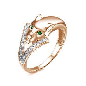 Золотое кольцо КЮЗ Del'ta с фианитом D1106542 фото