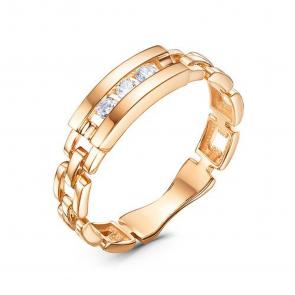 Золотое кольцо КЮЗ Del'ta с фианитом D1106684 фото