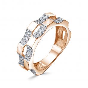 Золотое кольцо КЮЗ Del'ta с фианитом D1106721 фото