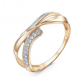 Золотое кольцо КЮЗ Del'ta с фианитом D1106727 фото