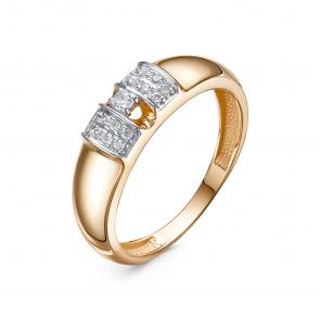 Золотое кольцо КЮЗ Del'ta с фианитом D1107009 фото