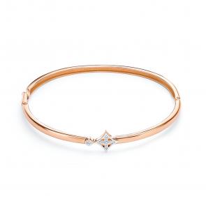 Золотой браслет КЮЗ Del'ta с фианитом D7705400 фото