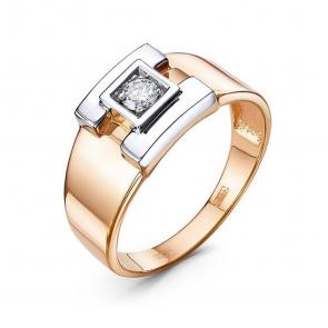 Золотое кольцо КЮЗ Del'ta с бриллиантом DБР040193 фото