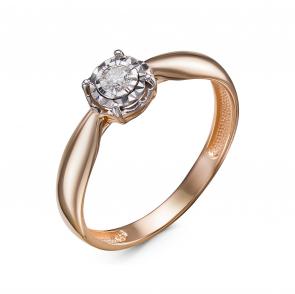 Золотое кольцо КЮЗ Del'ta с бриллиантом DБР111751 фото