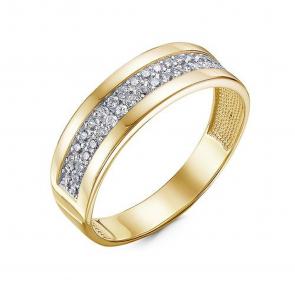 Кольцо из лимонного золота КЮЗ Del'ta с бриллиантом DБР112083л фото