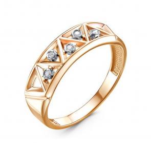 Золотое кольцо КЮЗ Del'ta с бриллиантом DБР112095 фото