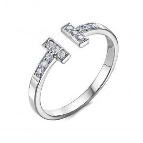 Кольцо из белого золота КЮЗ Del'ta с бриллиантом DБР112119б фото