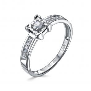 Кольцо из белого золота КЮЗ Del'ta с бриллиантом DБР112850б фото