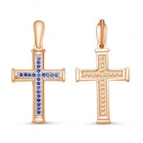 Золотая подвеска КЮЗ Del'ta с сапфиром DБР280304 фото