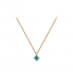 Золотое колье КЮЗ Del'ta с изумрудом DБР372129 фото