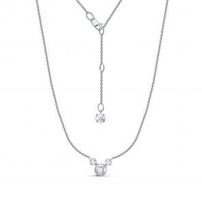Колье из белого золота КЮЗ Del'ta с фианитом Dб0706696 фото