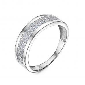 Кольцо из белого золота КЮЗ Del'ta с фианитом Dб1100919 фото