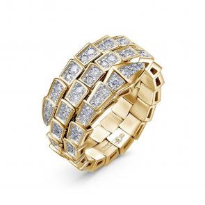 Кольцо из лимонного золота КЮЗ Del'ta с бриллиантом Dд1101801рл фото