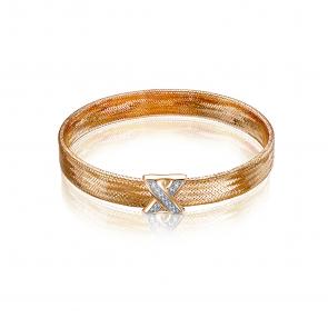 Золотой браслет КЮЗ Del'ta с фианитом Dдф7701150р фото