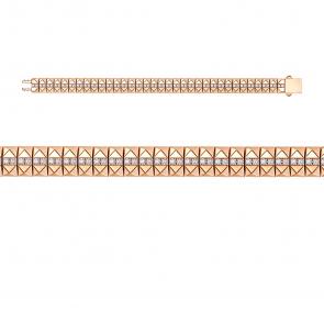 Золотой браслет КЮЗ Del'ta с фианитом Dдф7702067р фото