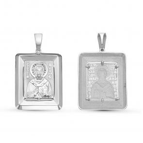 Серебряная подвеска-иконка Святитель Николай Чудотворец КЮЗ Del'ta Dс035673 фото