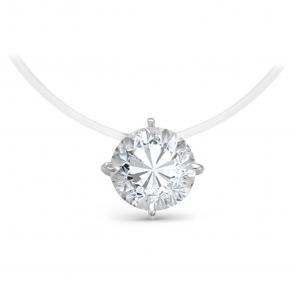 Колье на леске КЮЗ Del'ta с фианитом Dс070236 фото