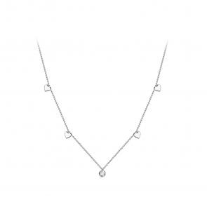 Серебряное колье КЮЗ Del'ta с фианитом Dс0703597 фото