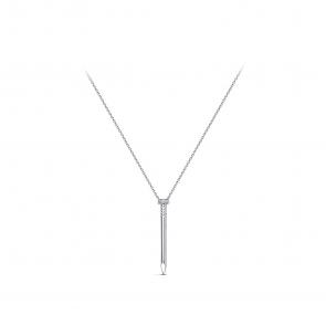 Серебряное колье КЮЗ Del'ta с фианитом Dс0703729 фото