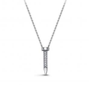 Серебряное колье КЮЗ Del'ta с фианитом Dс0703766 фото