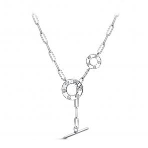 Серебряное колье КЮЗ Del'ta с фианитом Dс0704234 фото