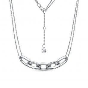 Серебряное колье КЮЗ Del'ta с фианитом Dс0705193 фото