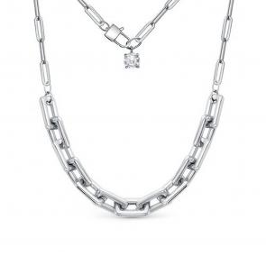Серебряное колье КЮЗ Del'ta с фианитом Dс0705313 фото
