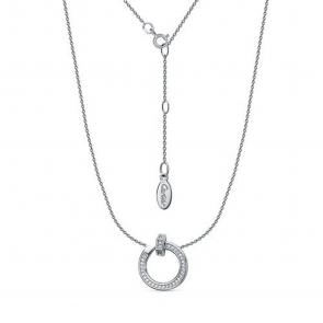 Серебряное колье КЮЗ Del'ta с фианитом Dс0705605 фото