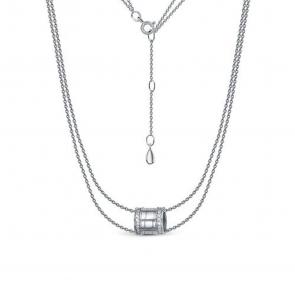 Серебряное колье КЮЗ Del'ta с фианитом Dс0706550 фото