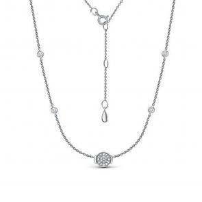 Серебряное колье КЮЗ Del'ta с фианитом Dс0706945 фото