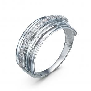 Серебряное кольцо КЮЗ Del'ta с фианитом Dс1100768 фото