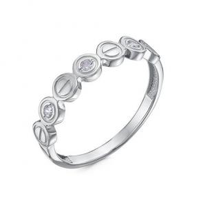 Серебряное кольцо КЮЗ Del'ta с фианитом Dс1104236 фото