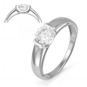 Серебряное кольцо КЮЗ Del'ta с фианитом Dс114460 фото