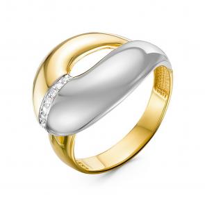 Кольцо из лимонного серебра КЮЗ Del'ta с фианитом Dс118244пзж фото