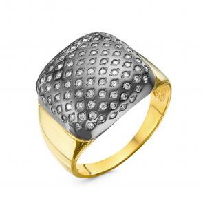 Кольцо из лимонного серебра КЮЗ Del'ta с фианитом Dс118971пзж фото