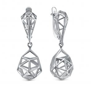 Серебряные серьги КЮЗ Del'ta Dс2207380 фото