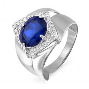 Серебряное кольцо КЮЗ Del'ta с фианитом и кварцем Dс312179 фото