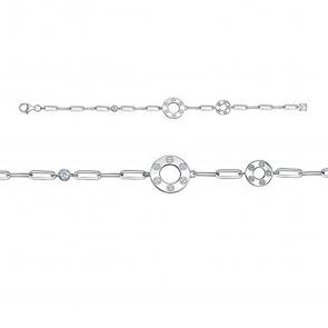 Серебряный браслет КЮЗ Del'ta с фианитом Dс7704229 фото