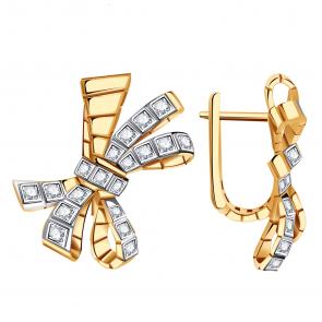 Золотые серьги Grant с бриллиантом GR0601911 фото