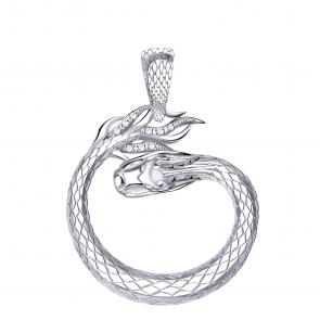 Подвеска из белого золота Символ года Дракон Grant с бриллиантом GR5801919 фото
