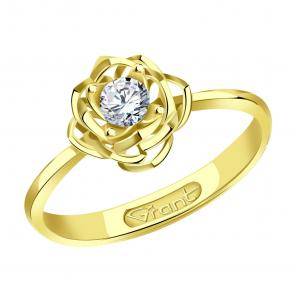 Кольцо из лимонного золота Grant с бриллиантом GR9101718 фото