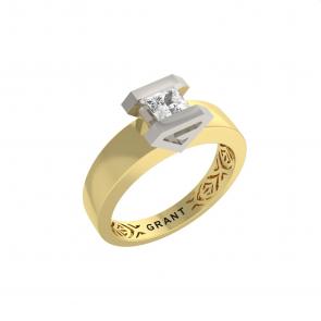 Кольцо из лимонного золота Grant с бриллиантом GR9101904 фото