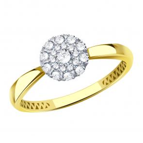 Кольцо из лимонного золота Grant с бриллиантом GR9101992 фото