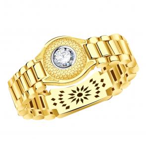 Кольцо из лимонного золота Grant с бриллиантом GR9201799 фото