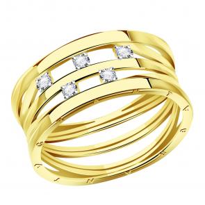 Кольцо из лимонного золота Grant с бриллиантом GR9301267 фото